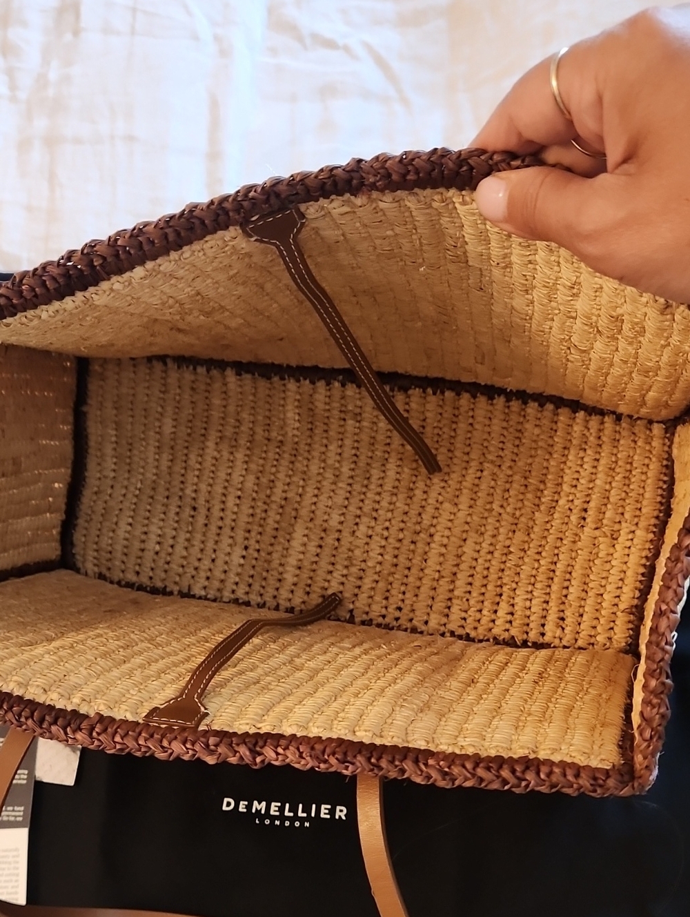 DeMellier Capri Raffia Bag - Picture 6 of 11